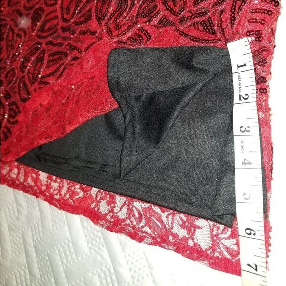 VIJIV+vintage 1920s sequined flapper dress +red new Large - Picture 12 of 16